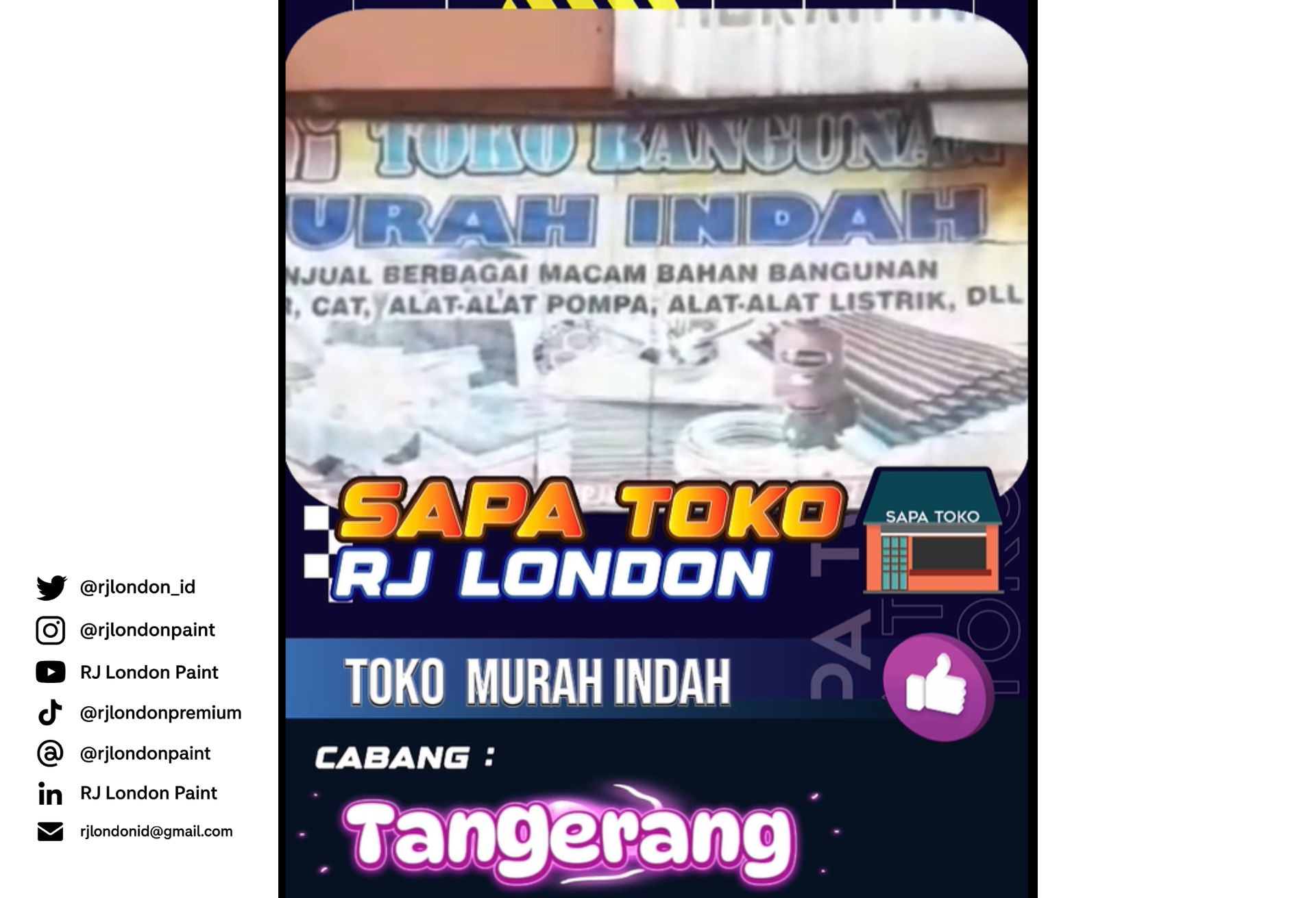 Sapa Toko Cabang Tangerang: Toko Murah Indah yang Lengkap dan Terpercaya untuk Produk RJ London